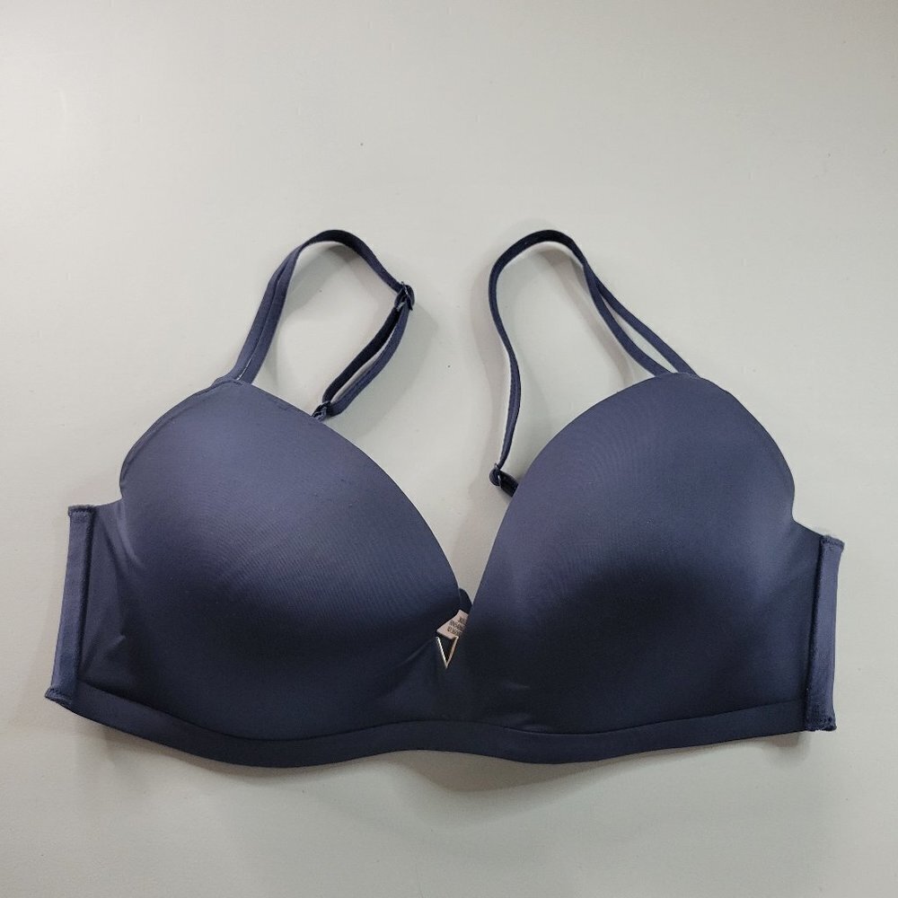 Victoria's Secret Non Wire Padded T-Shirt Bra 34D Women Blue - Picture 1 of 10
